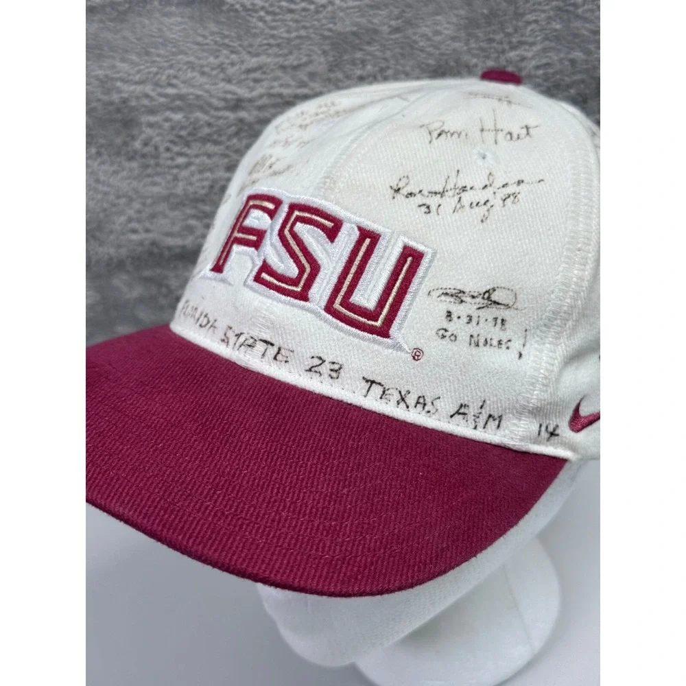 Florida State University Seminoles Nike Dri-Fit Adjustable Hat NCAA White FSU